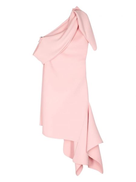 Drapované šaty na jedno rameno Maticevski růžové