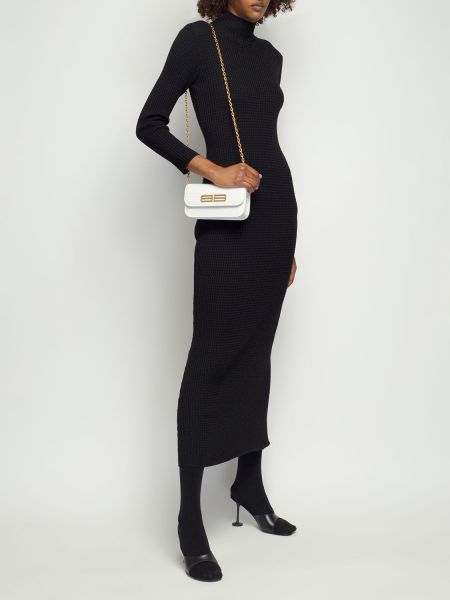 Vestido ajustado de lana Balenciaga negro
