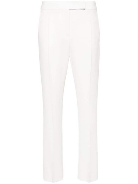 Pantalon droit plissé Max Mara blanc