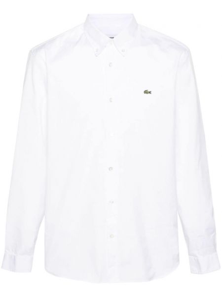 Bavlnená košeľa Lacoste biela