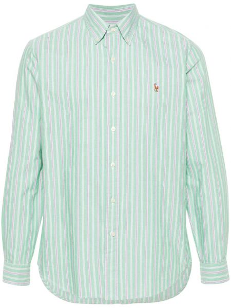 Поло тениска на райета Polo Ralph Lauren зелено