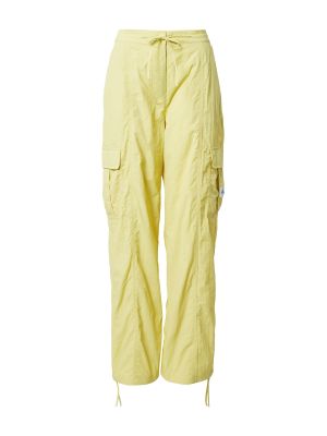 Pantaloni cu buzunare Calvin Klein Jeans galben
