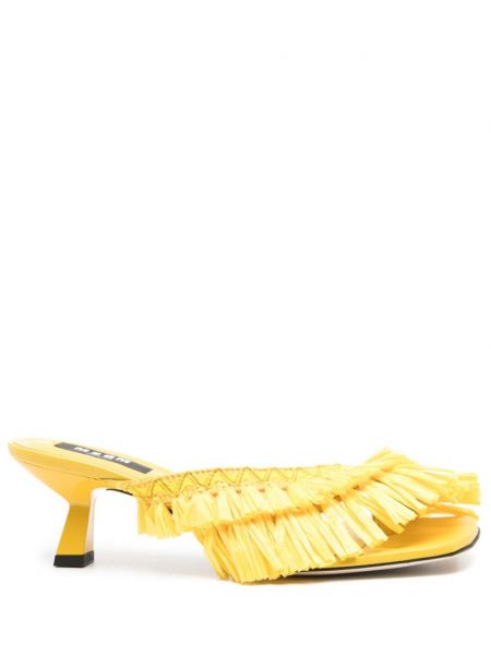 Sandále so strapcami Msgm žltá