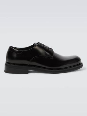 Кожени обувки в стил дерби Canali черно