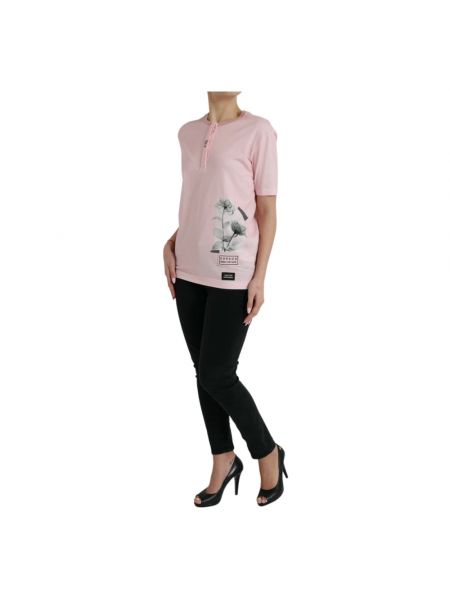 Camiseta de algodón Dolce & Gabbana rosa