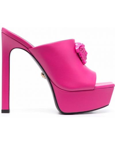 Plattform mules Versace rosa