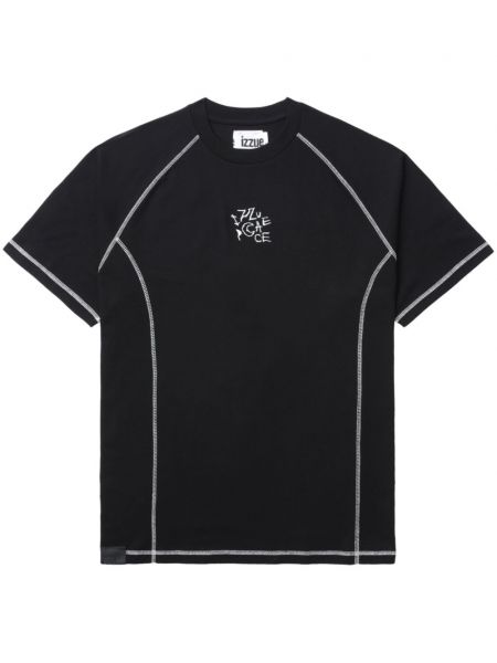 Kokvilnas t-krekls ar apdruku Izzue melns