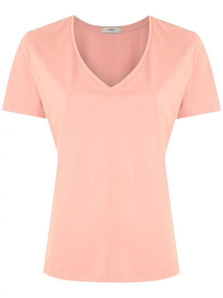 Camiseta con escote v Egrey rosa