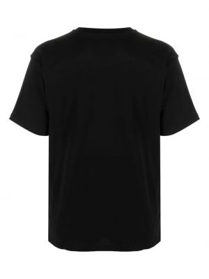 Bavlněné tričko s potiskem Paccbet černé