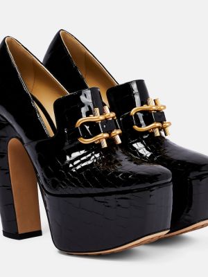 Pantofi cu toc din piele Bottega Veneta negru
