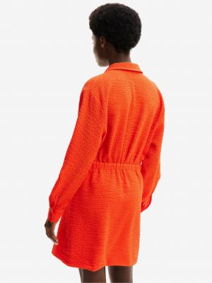 Košilové šaty Desigual oranžové