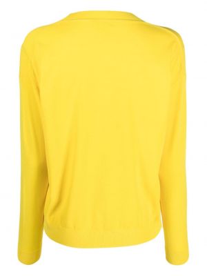 Jersey top mit v-ausschnitt Roberto Collina gelb