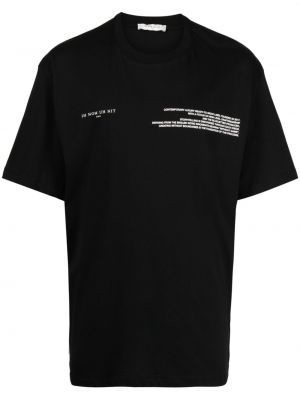 T-shirt en coton à imprimé Ih Nom Uh Nit noir