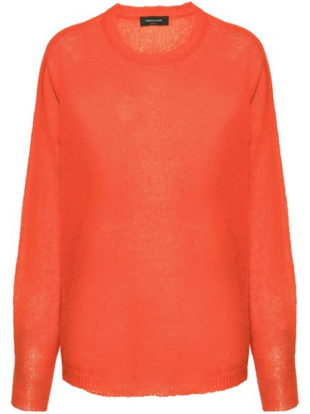 Przezroczysty sweter Fabiana Filippi pomarańczowy