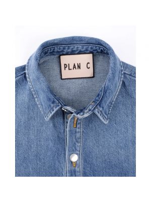 Kurtka jeansowa Plan C niebieska