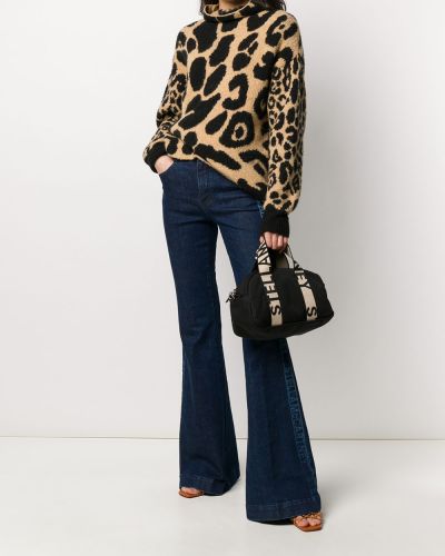 Jersey con estampado leopardo de tela jersey Stella Mccartney marrón