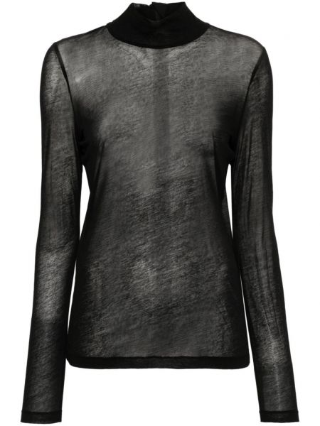 Skaidrus marškinėliai Helmut Lang juoda