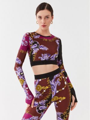 Bluză slim fit Versace Jeans Couture violet
