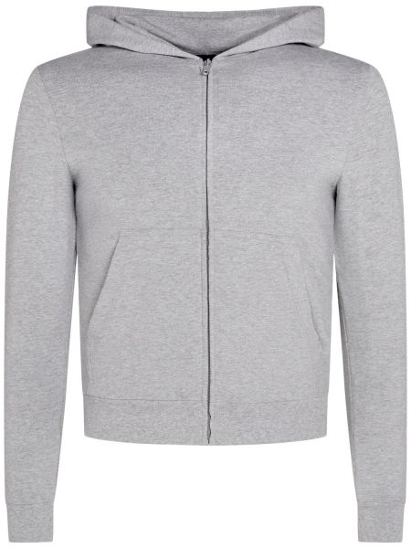 Pamučna hoodie s kapuljačom Balenciaga siva
