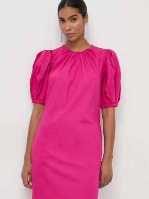Pamučna mini haljina Silvian Heach ružičasta