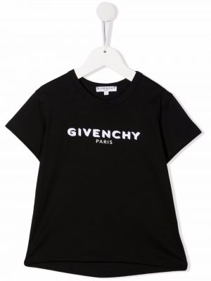 Trykt bomull t-skjorte for jenter Givenchy Kids svart