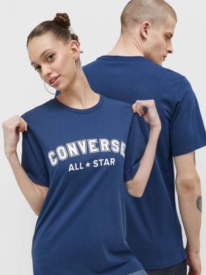 Pamučna majica Converse plava