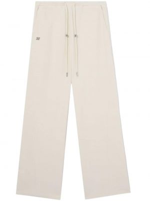 Pantalon de joggings brodé en coton Tout A Coup blanc