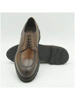 Zapatos derby de cuero Canali marrón