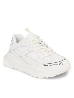 Szőrös szőrös sneakers Tommy Jeans fehér
