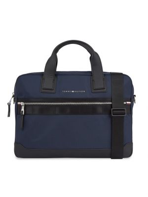 Nylonowa torba na laptopa Tommy Hilfiger niebieska