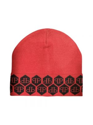 Czerwona czapka Philipp Plein