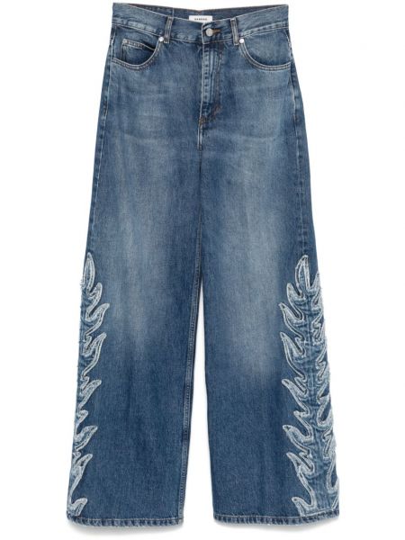 Broderet flared jeans Sandro blå