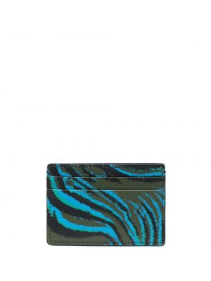 Kožená peněženka s potiskem s tygřím vzorem Versace