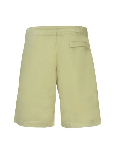 Pantalones cortos con bordado de algodón Maison Kitsuné beige