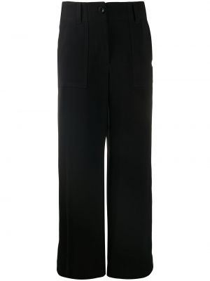 Pantalones rectos de cintura alta Sacai negro
