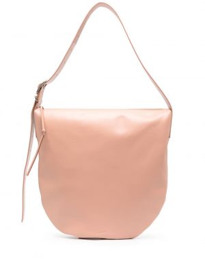 Kožená nákupná taška Jil Sander ružová