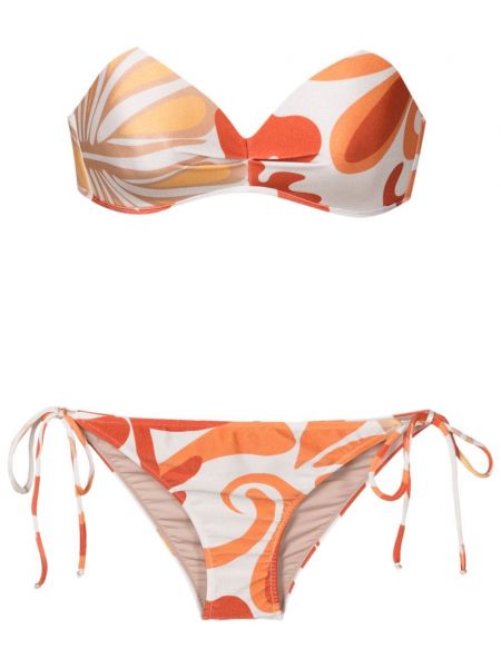Bikini mit print Adriana Degreas orange