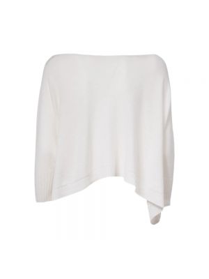 Jersey de cachemir de tela jersey con estampado de cachemira Le Tricot Perugia blanco