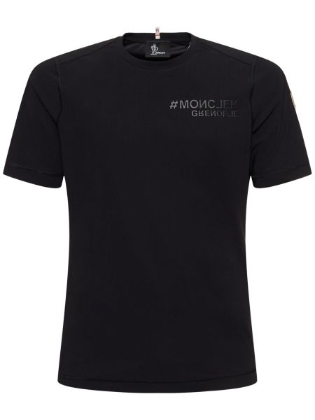Nylon t-shirt Moncler Grenoble schwarz