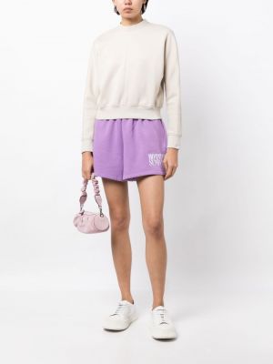 Shorts aus baumwoll mit print Rotate lila