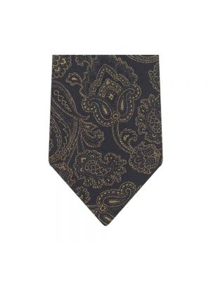 Corbata de seda con estampado con estampado de cachemira Etro negro