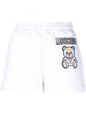 Trykt shorts Moschino hvit