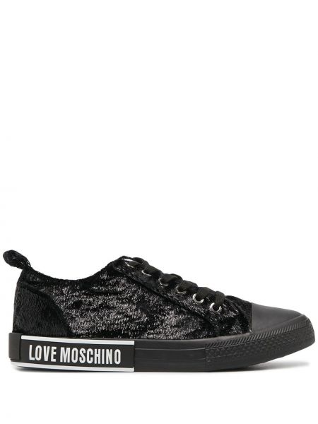 Zapatillas con cordones Love Moschino negro
