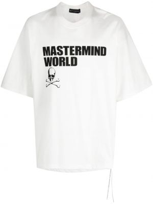 Majica s potiskom Mastermind Japan bela