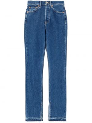 Kõrge vöökohaga alt laienevad teksapüksid Re/done sinine