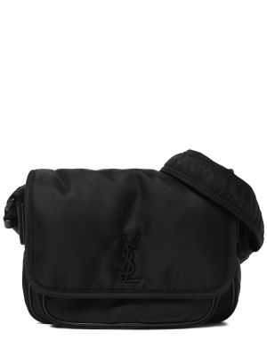 Kožená shopper kabelka z nylonu Saint Laurent černá