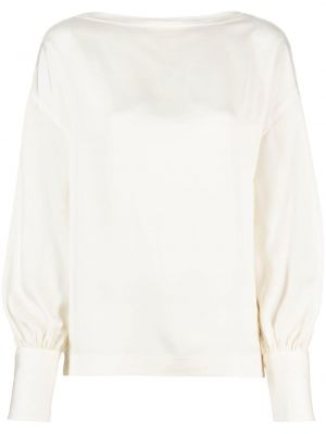 Сатенена блуза Polo Ralph Lauren бяло