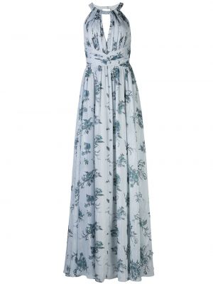 Chiffon abendkleid mit rückenausschnitt Marchesa Notte Bridesmaids blau
