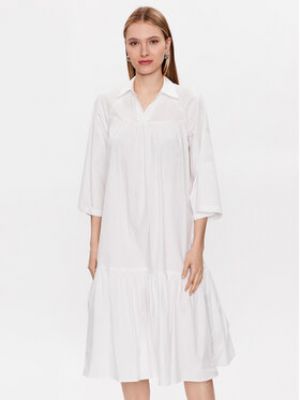 Priliehavé košeľové šaty Moss Copenhagen biela