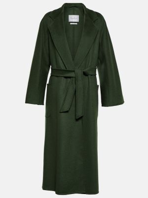 Кашмирено палто Max Mara зелено